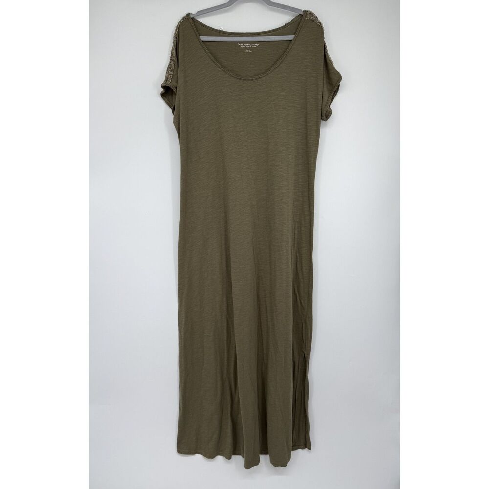 Soft Surroundings Green Maxi Dress Size Large